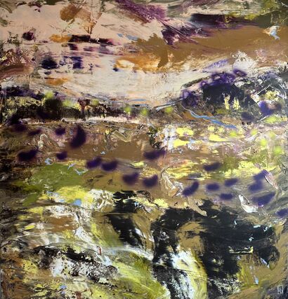 Streaming landscape 3 - a Paint Artowrk by Olia Blagov